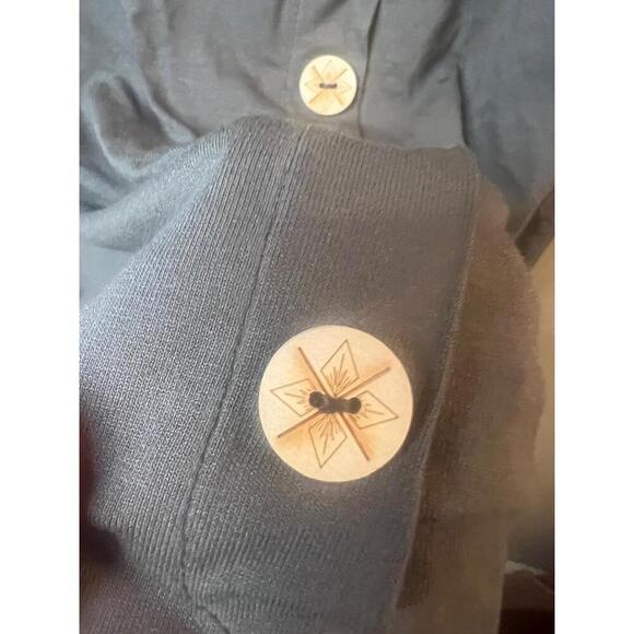 NWT Lascana Olive Long Sleeve Asymmetric Button Detail Decorative Tunic Top 8 10 - Picture 6 of 12